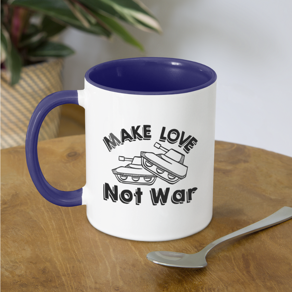 Make Love Not War Coffee Mug Color: white/black