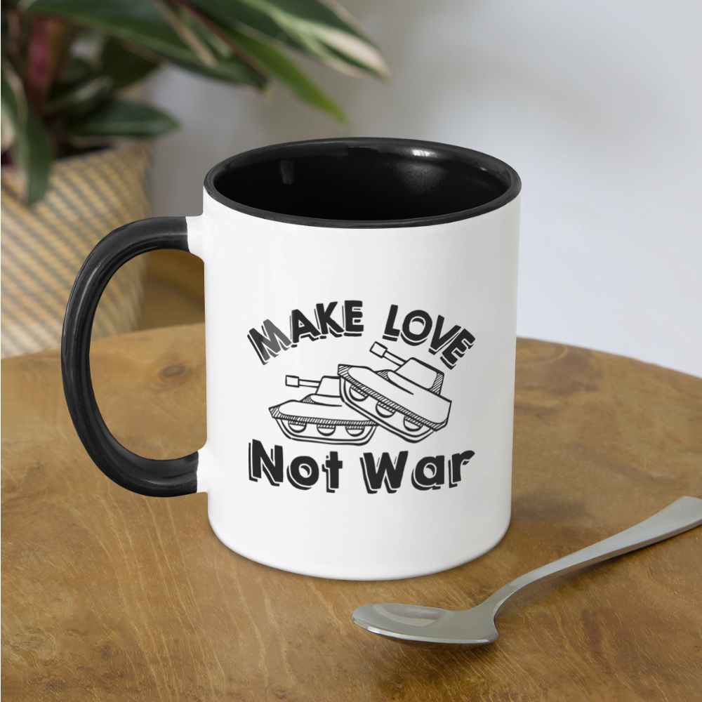 Make Love Not War Coffee Mug - white/black
