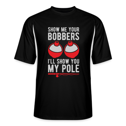 Show Me Your Bobbers I'll Show You My Pole Cooling Performance Jersey Shirt - black/white