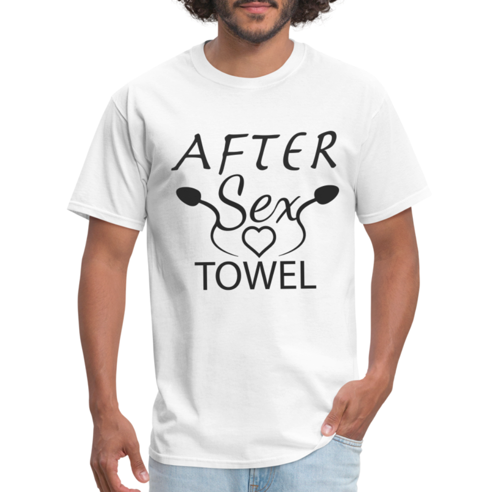 After Sex Towel T-Shirt - white