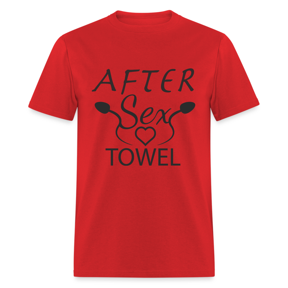 After Sex Towel T-Shirt - red
