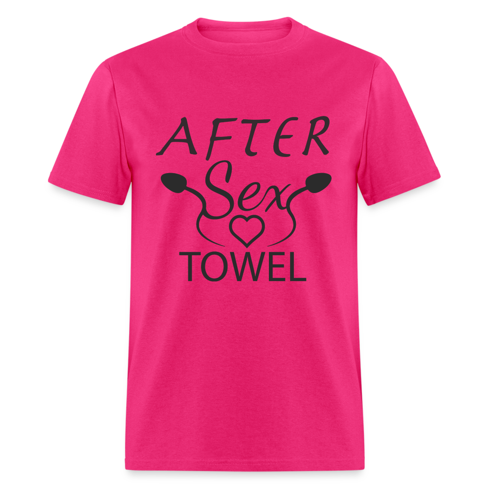 After Sex Towel T-Shirt - fuchsia