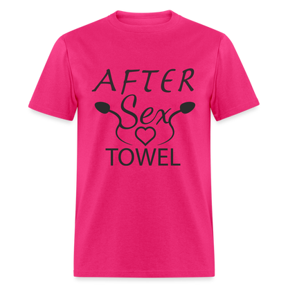 After Sex Towel T-Shirt - fuchsia