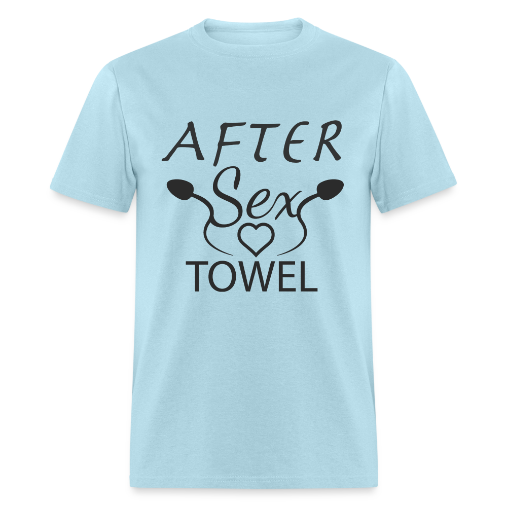 After Sex Towel T-Shirt - powder blue