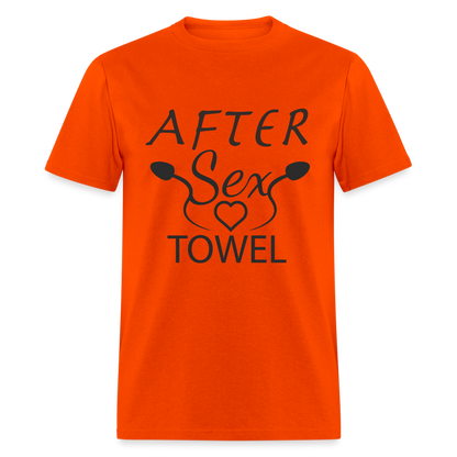 After Sex Towel T-Shirt - orange