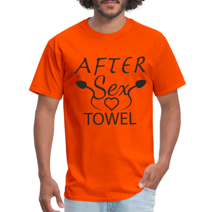 After Sex Towel T-Shirt - orange