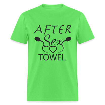 After Sex Towel T-Shirt - kiwi