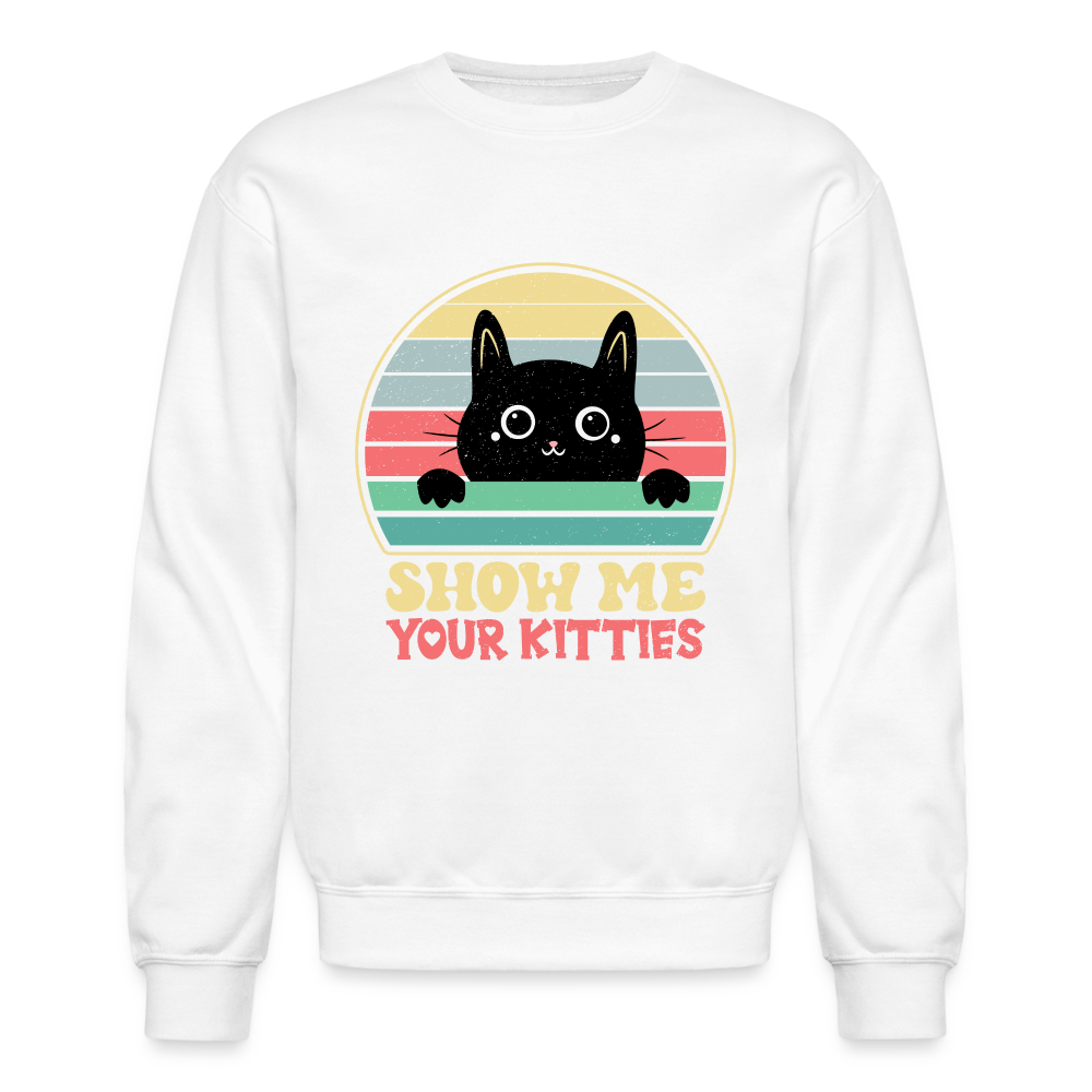 Show Me Your Kitties Sweatshirt - white