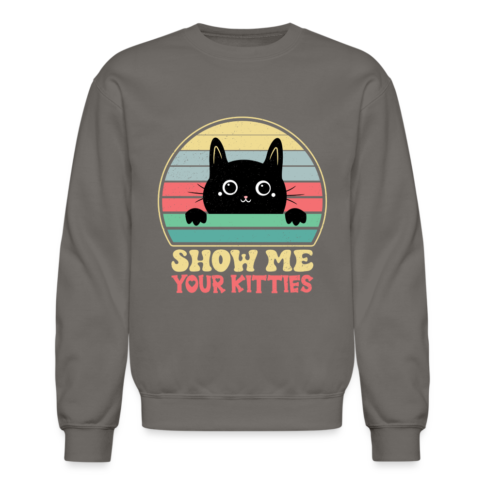 Show Me Your Kitties Sweatshirt - asphalt gray