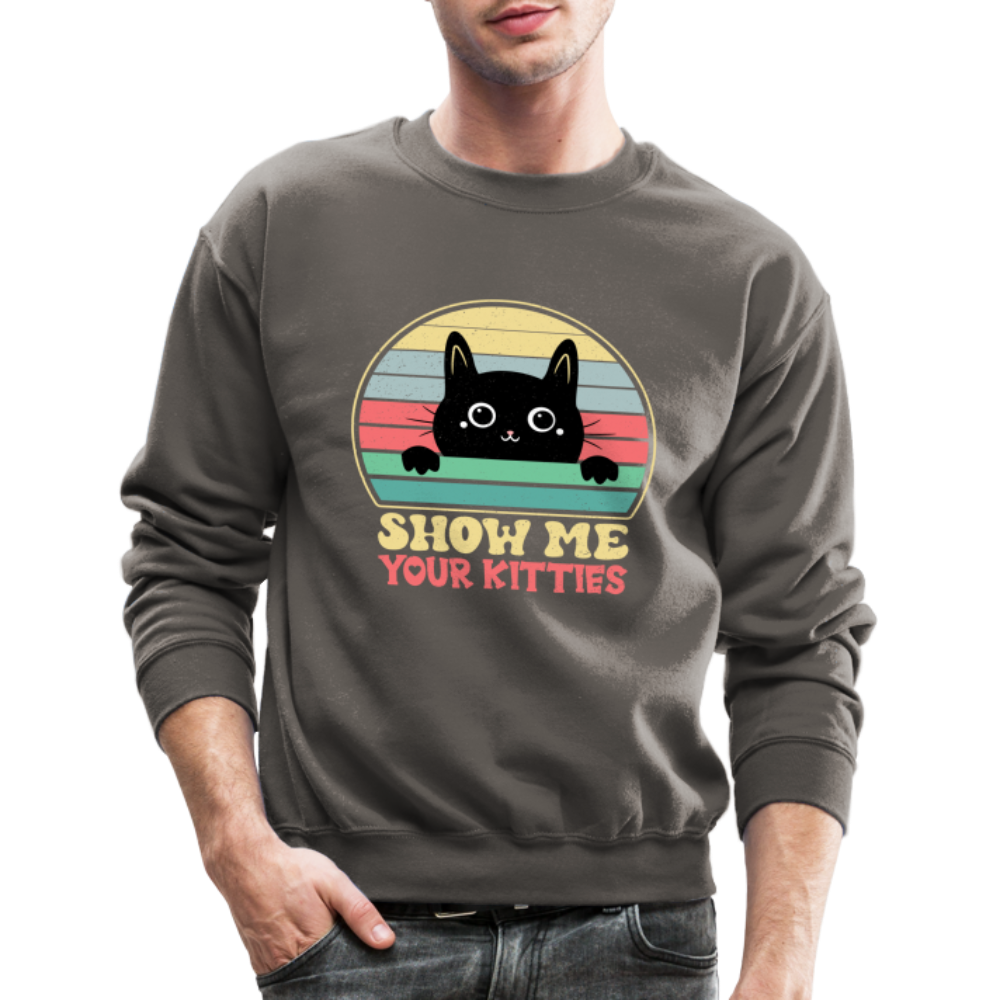 Show Me Your Kitties Sweatshirt - asphalt gray