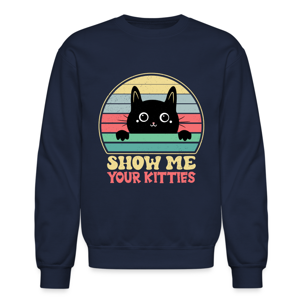 Show Me Your Kitties Sweatshirt - navy