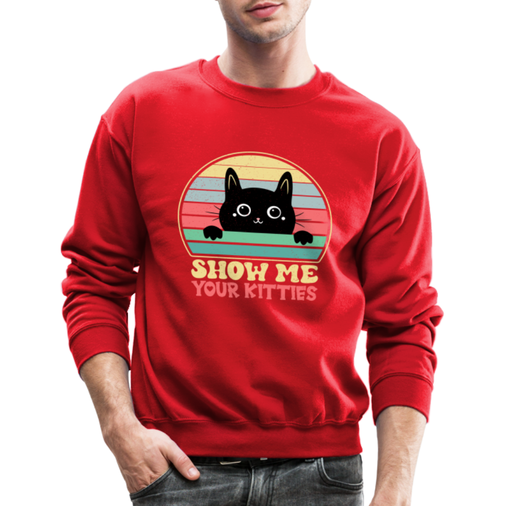 Show Me Your Kitties Sweatshirt - red