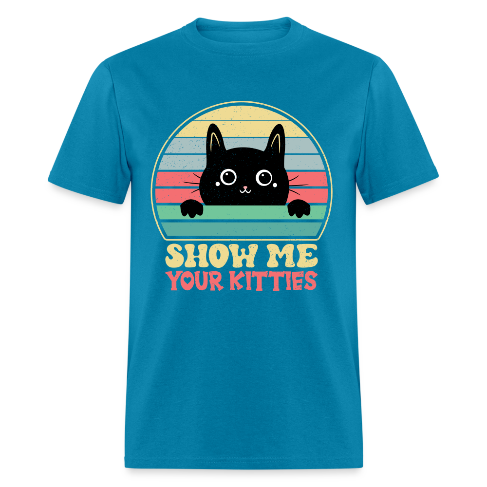 Show Me Your Kitties T-Shirt - turquoise