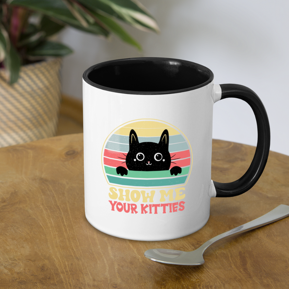 Show Me Your Kitties Coffee Mug - white/black