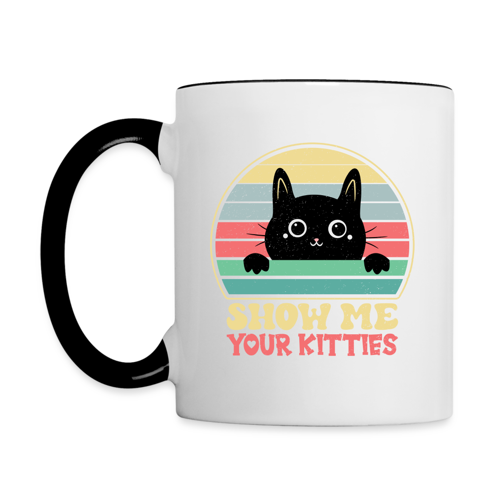 Show Me Your Kitties Coffee Mug - white/black