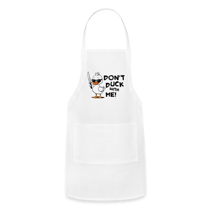 Don't Duck With Me Apron - white