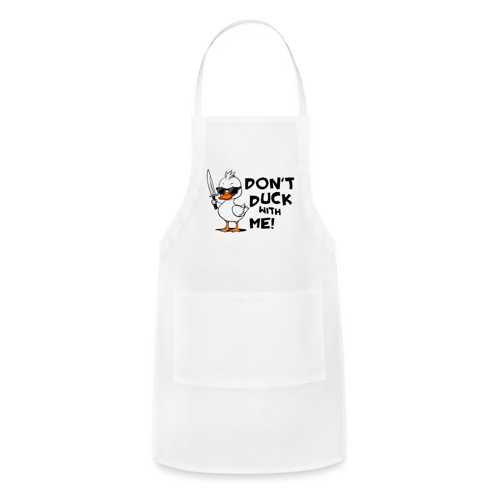 Don't Duck With Me Apron - white