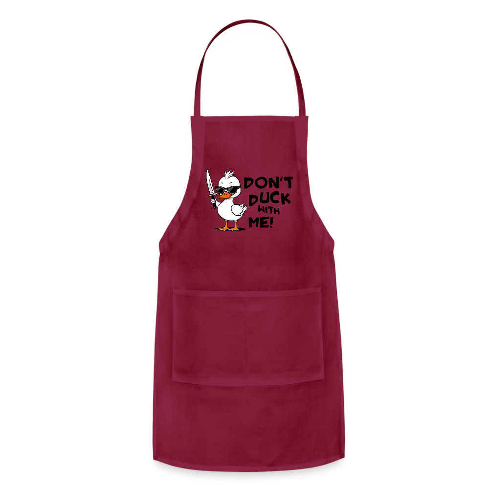 Don't Duck With Me Apron - burgundy