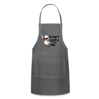 Don't Duck With Me Apron - charcoal
