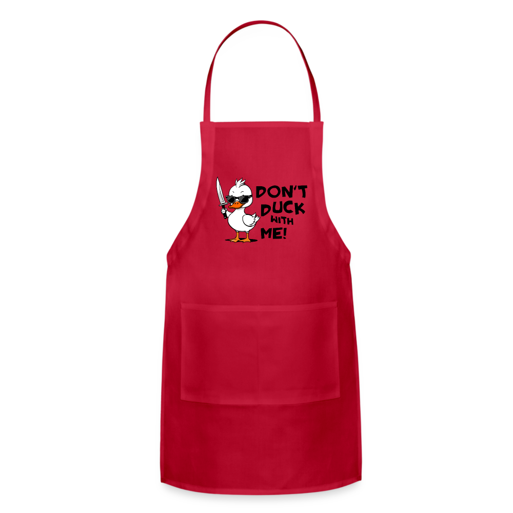 Don't Duck With Me Apron - red