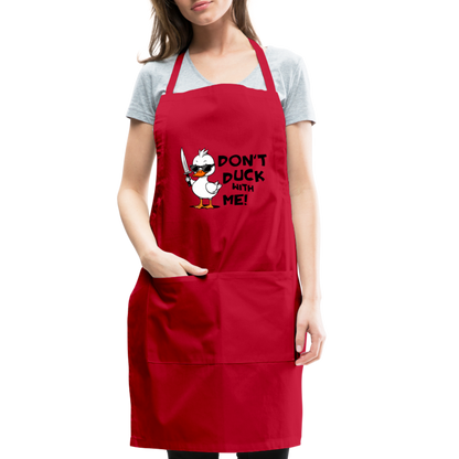 Don't Duck With Me Apron - red