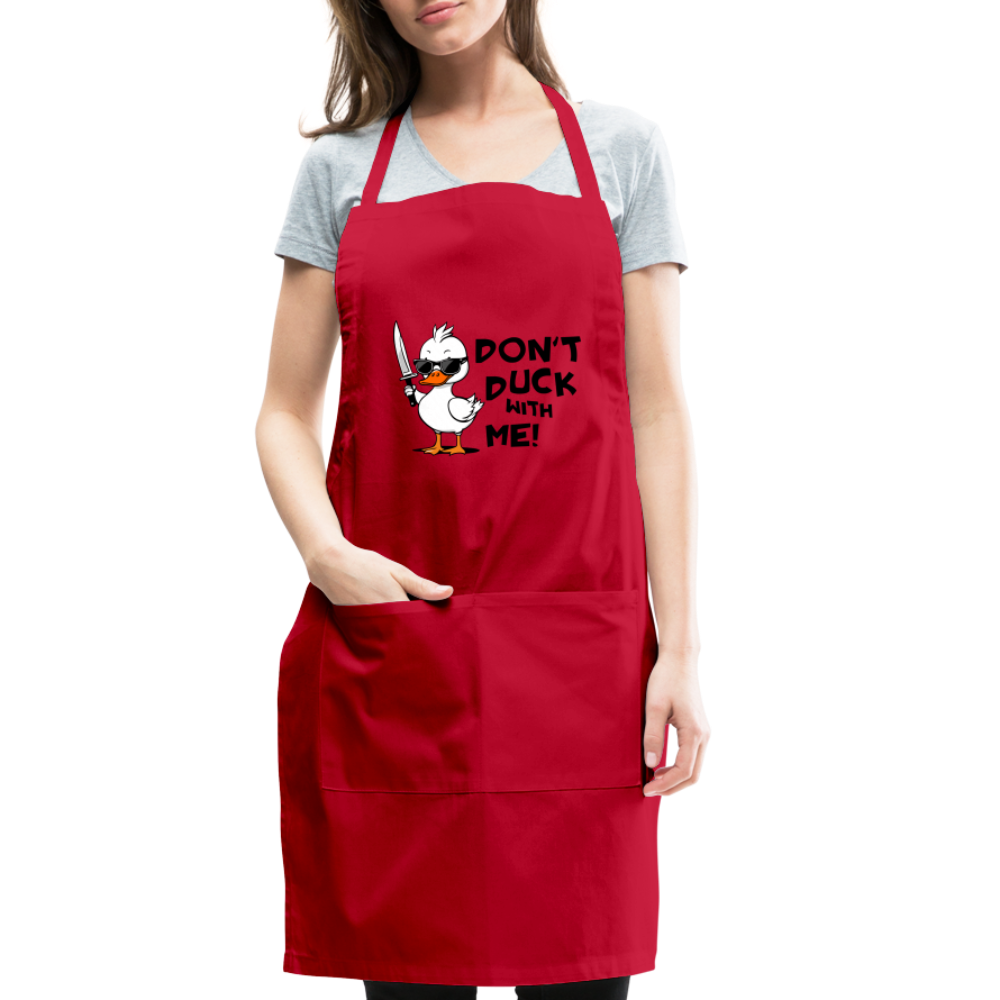 Don't Duck With Me Apron - red