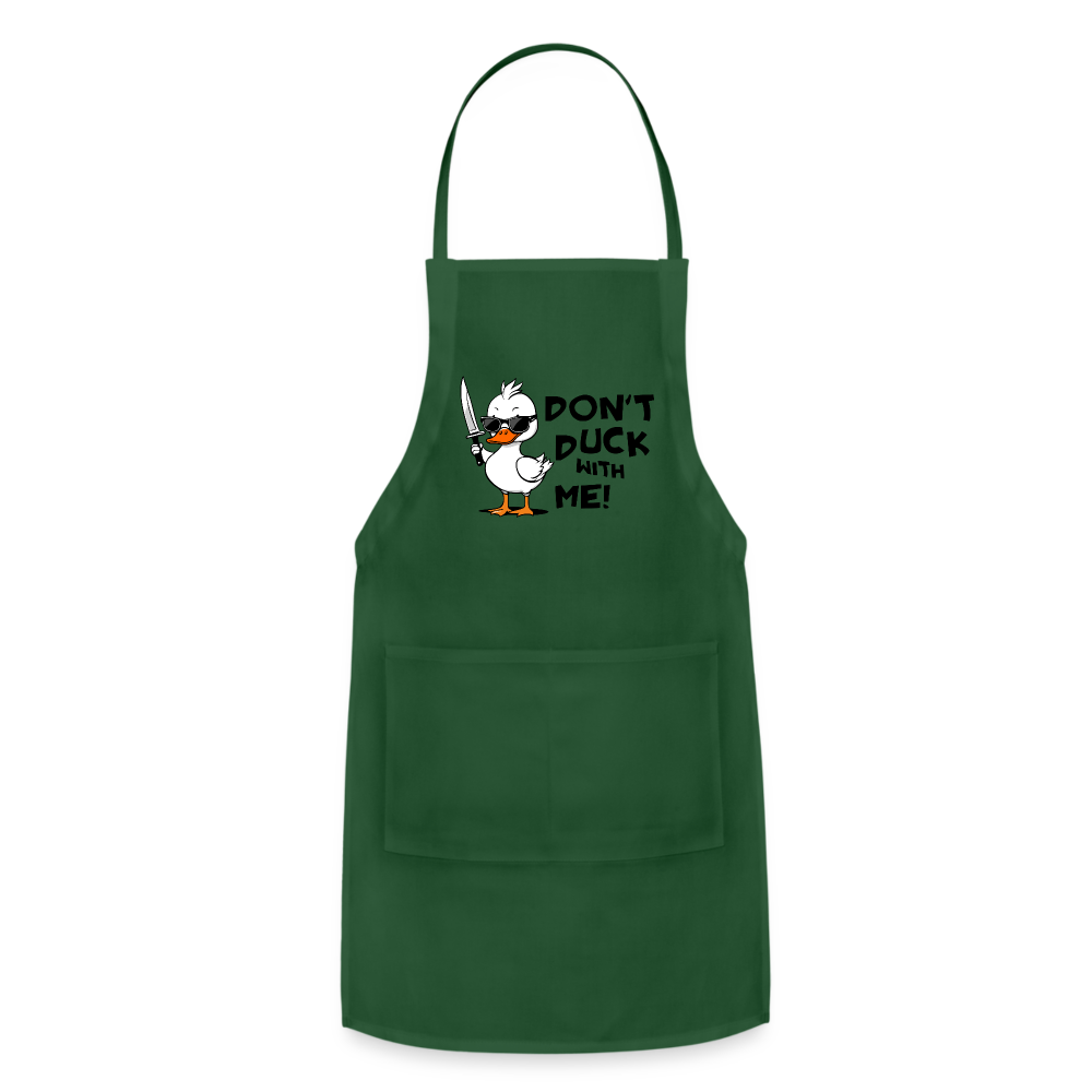 Don't Duck With Me Apron - forest green