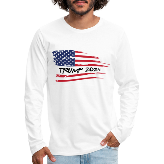 Trump 2024 Men's Premium Long Sleeve T-Shirt - white
