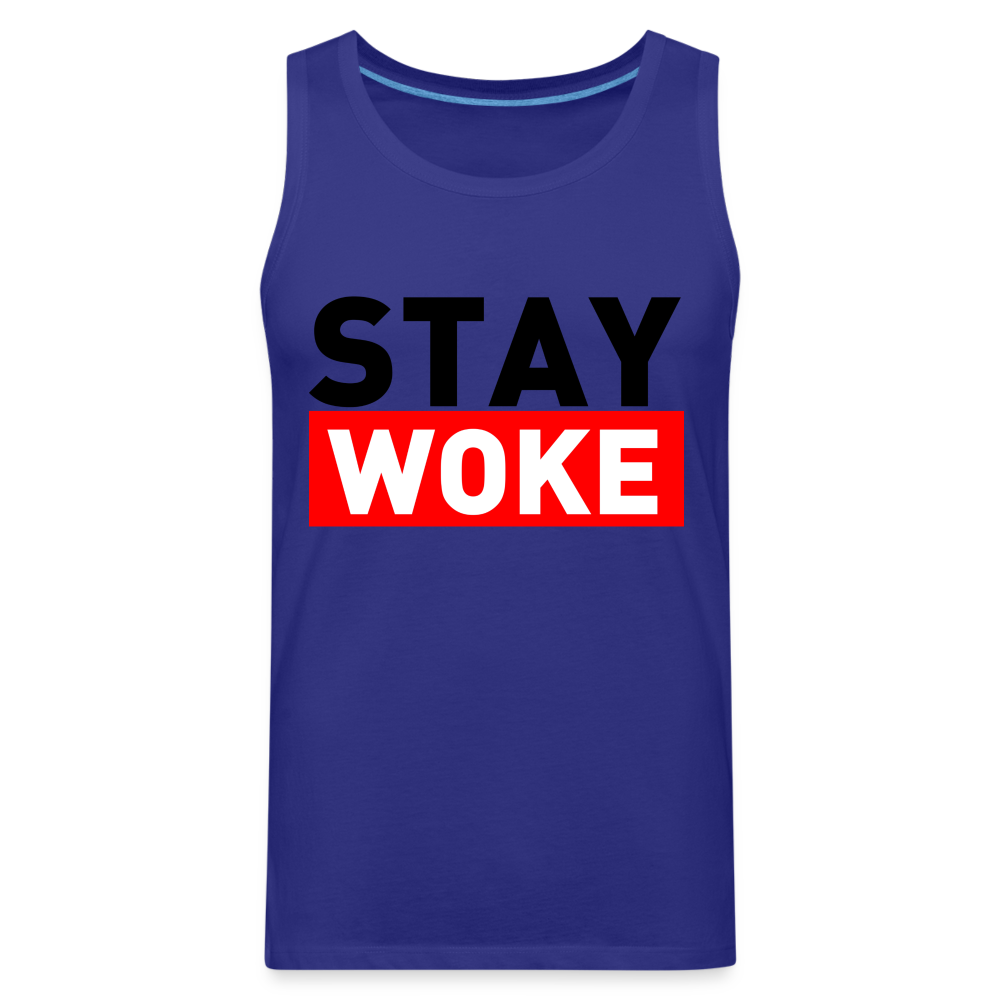 Stay Woke Men’s Premium Tank Top - royal blue