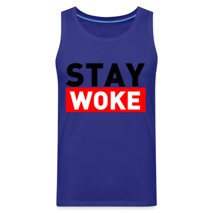 Stay Woke Men’s Premium Tank Top - royal blue
