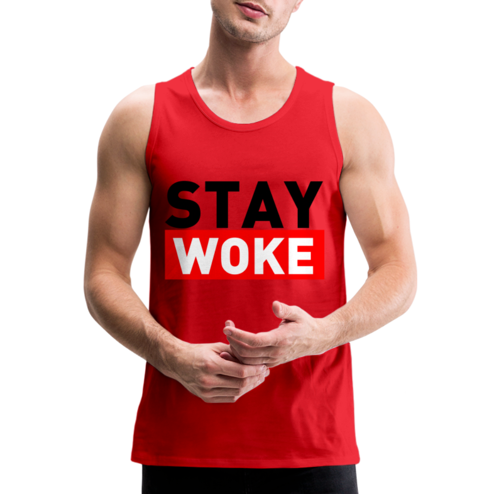 Stay Woke Men’s Premium Tank Top - red