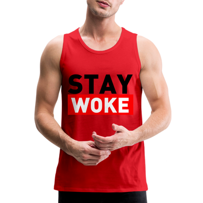 Stay Woke Men’s Premium Tank Top - red
