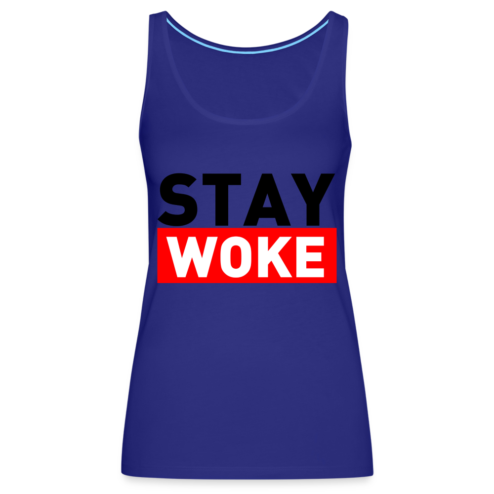 Stay Woke Women’s Premium Tank Top - royal blue