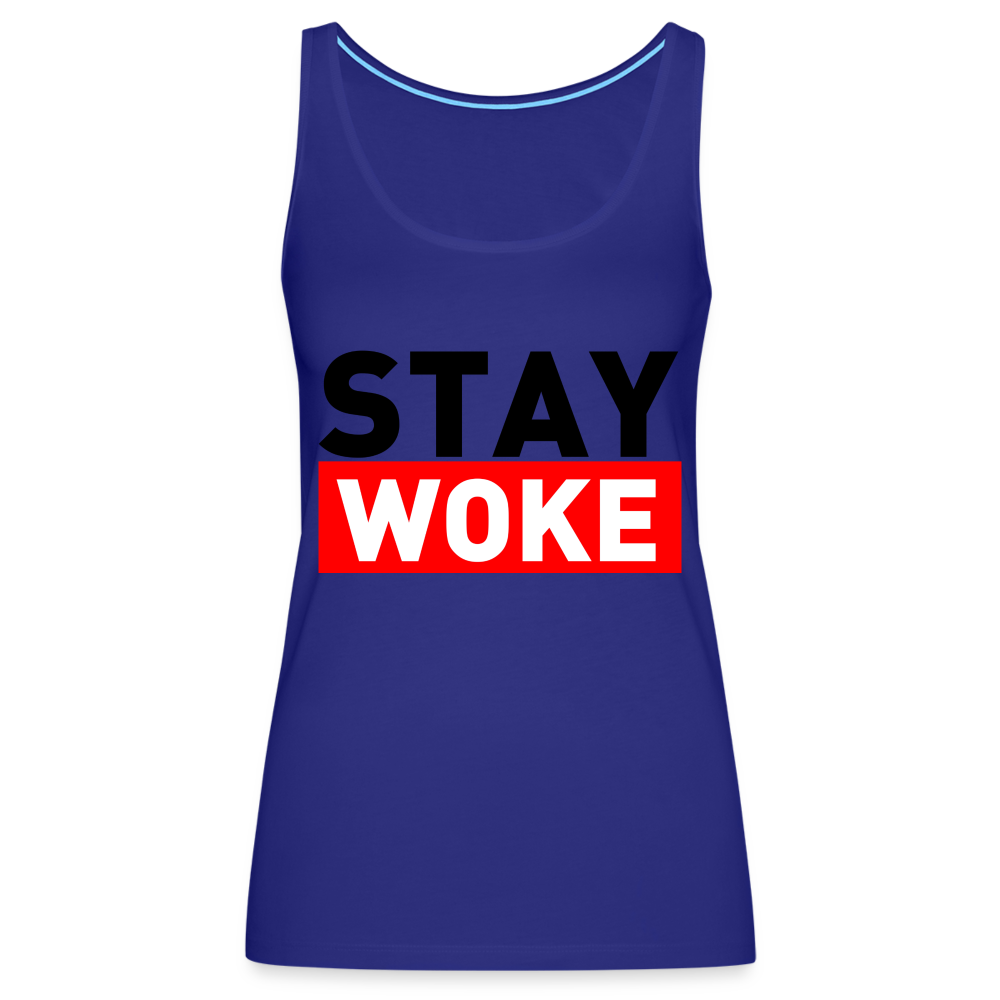Stay Woke Women’s Premium Tank Top Color: white