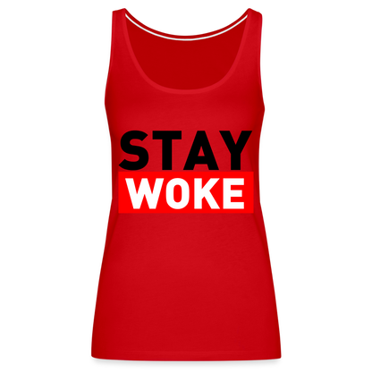Stay Woke Women’s Premium Tank Top - red