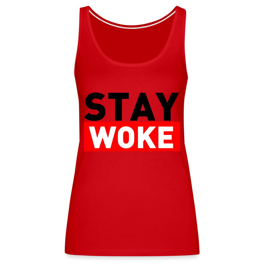 Stay Woke Women’s Premium Tank Top Color: white