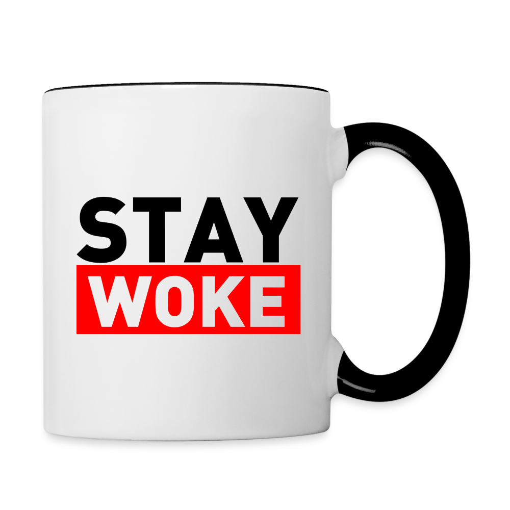 Stay Woke Coffee Mug - white/black