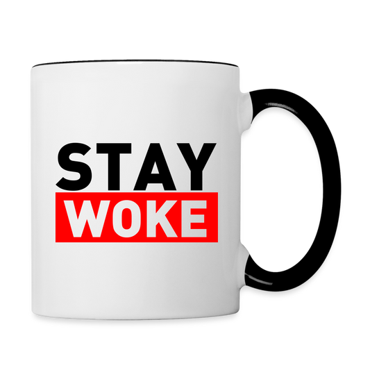 Stay Woke Coffee Mug - white/black