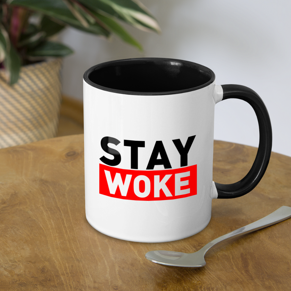 Stay Woke Coffee Mug - white/black