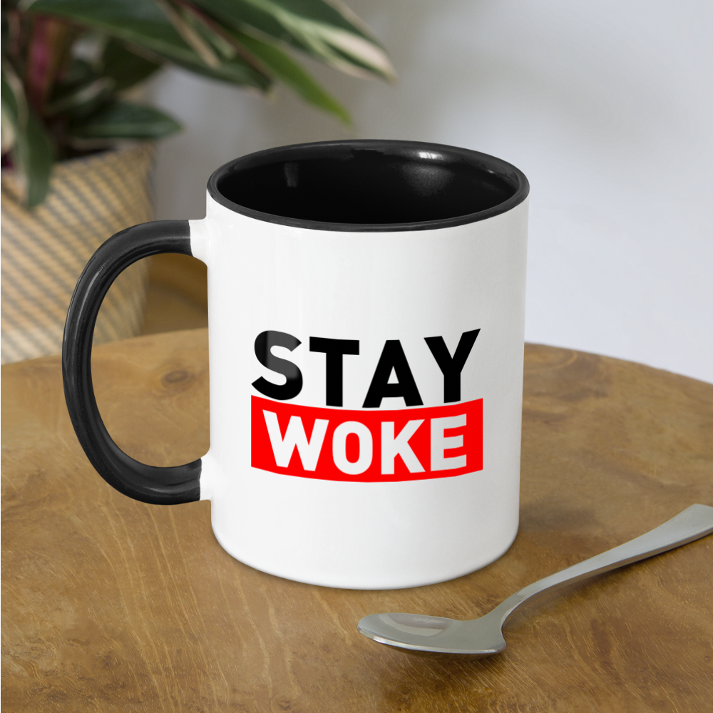 Stay Woke Coffee Mug - white/black