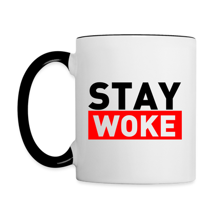 Stay Woke Coffee Mug - white/black