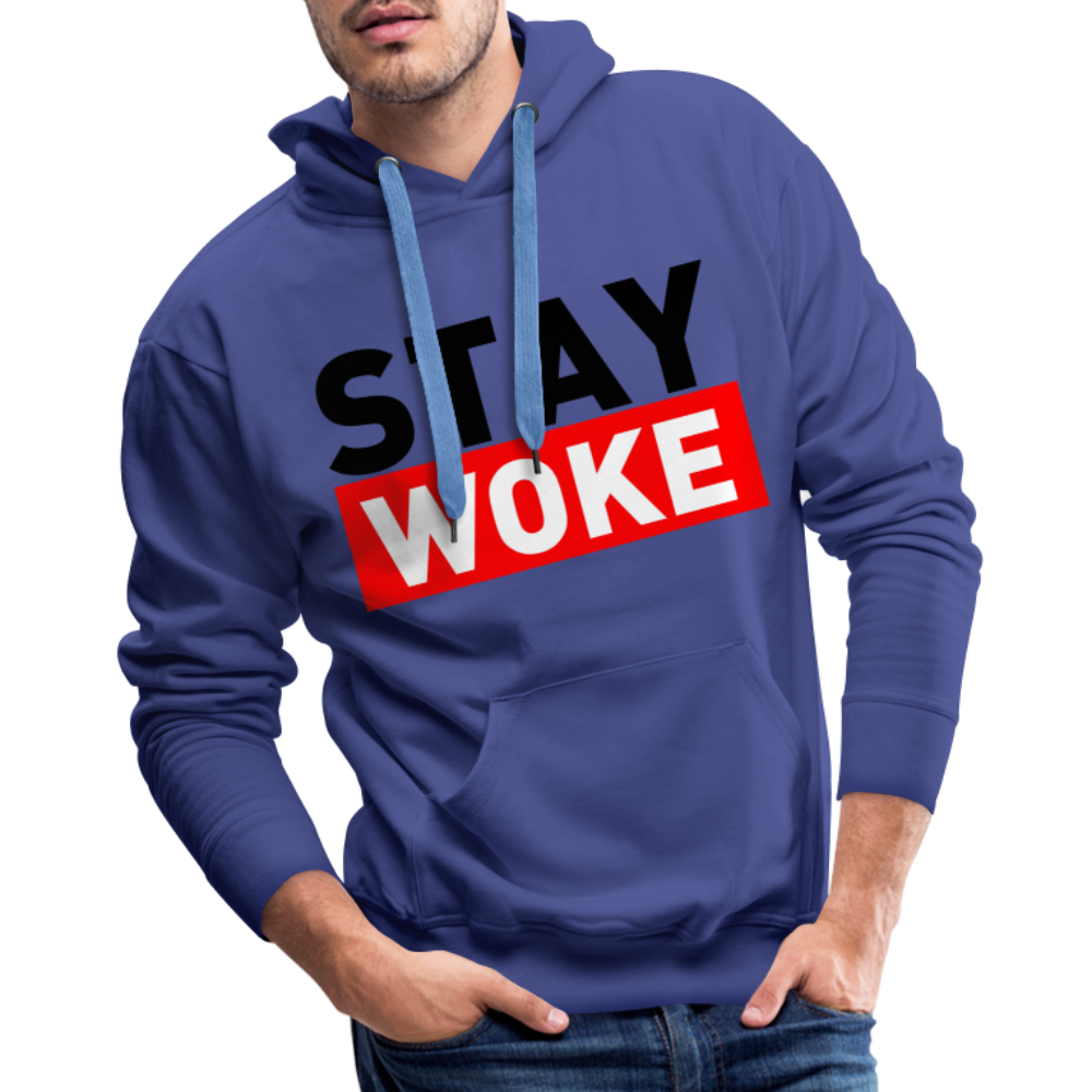 Stay Woke Men’s Premium Hoodie - royal blue