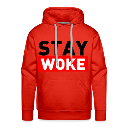 Stay Woke Men’s Premium Hoodie - red
