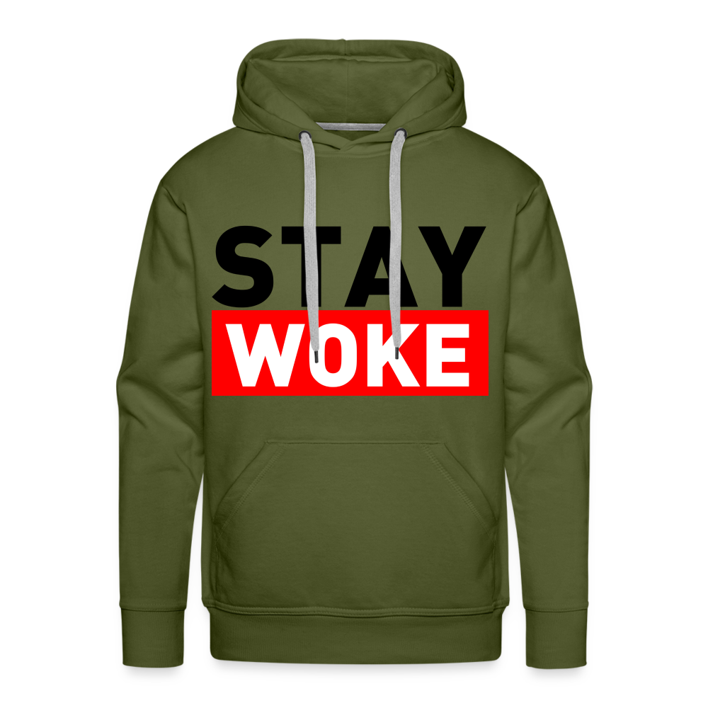 Stay Woke Men’s Premium Hoodie - olive green