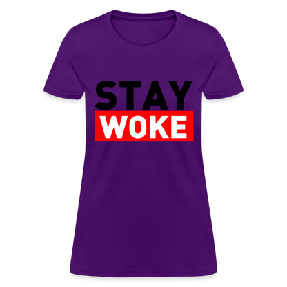 Stay Woke Women's T-Shirt - purple