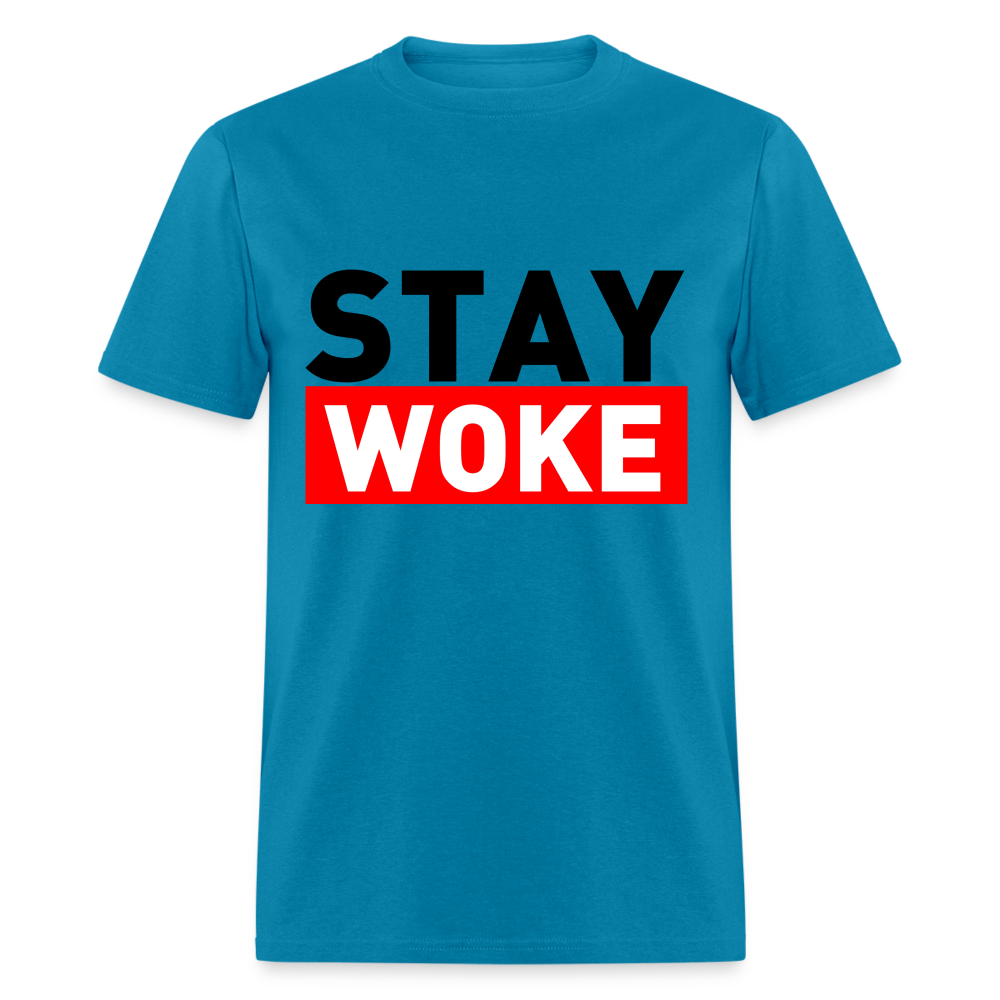 Stay Woke T-Shirt - turquoise