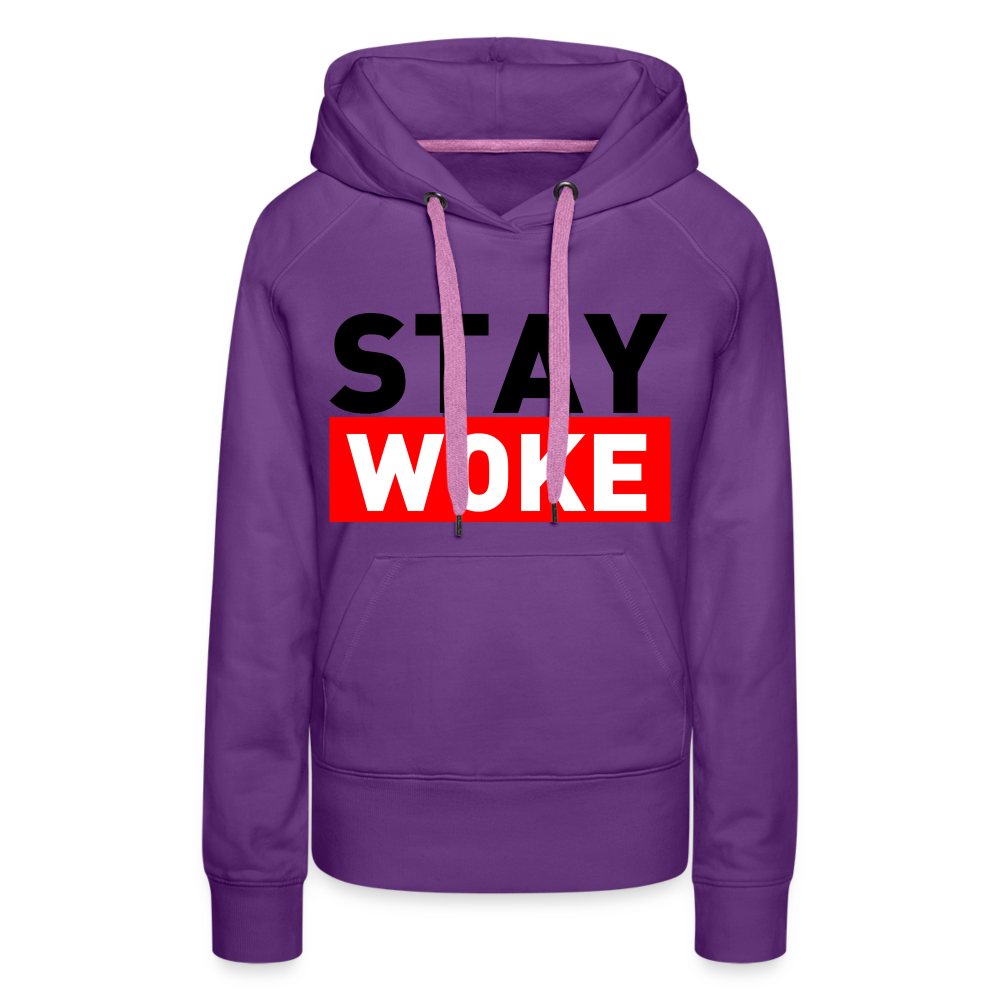 Stay Woke Women’s Premium Hoodie - purple 