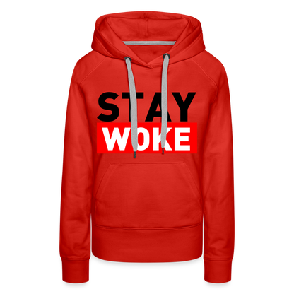 Stay Woke Women’s Premium Hoodie - red