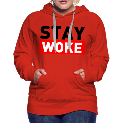 Stay Woke Women’s Premium Hoodie - red