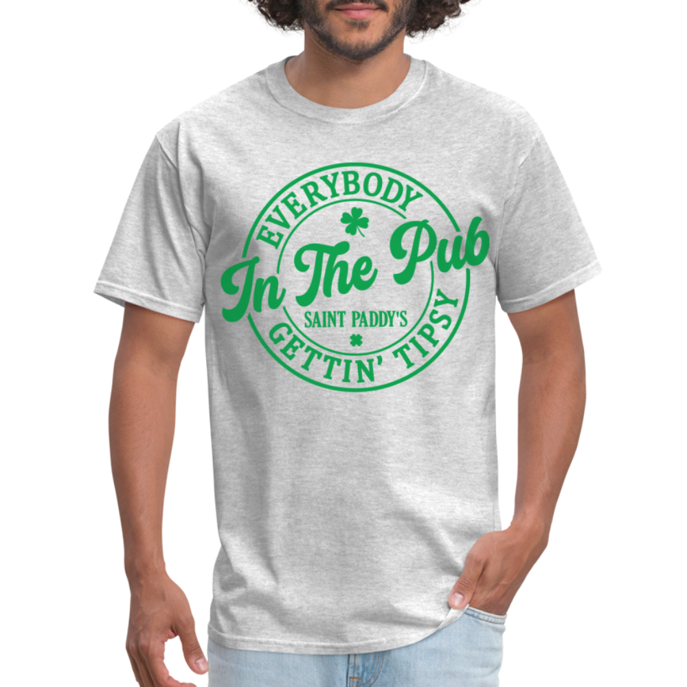 Everybody In The Pub Getting Tipsy T-Shirt (Saint Paddy's) - heather gray